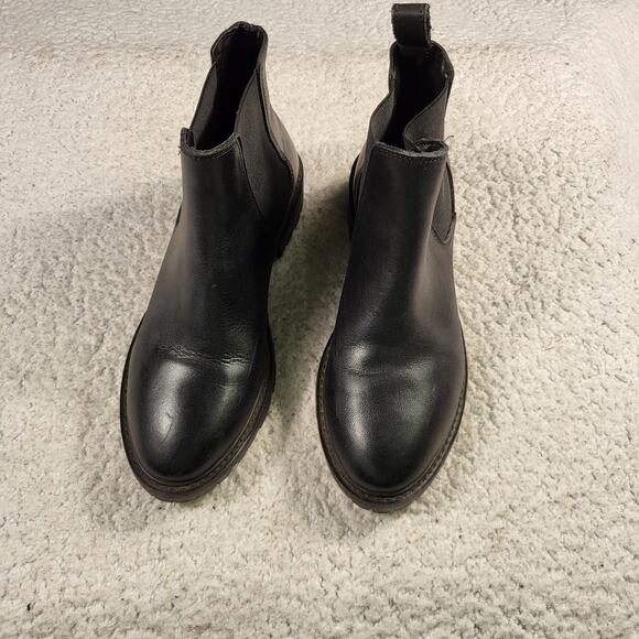 Steve Madden Women's Leopold Chelsea Leather Boot Black Size 6 - Picture 3 of 8
